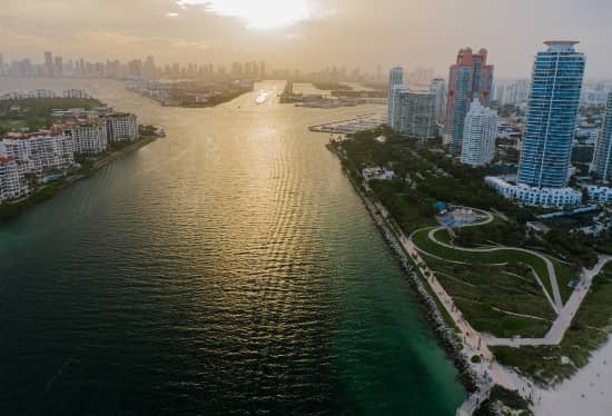 south beach miami florida skyline